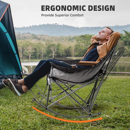 Adult Extra Large Rocking Camping Chair - Holds 400 lbs